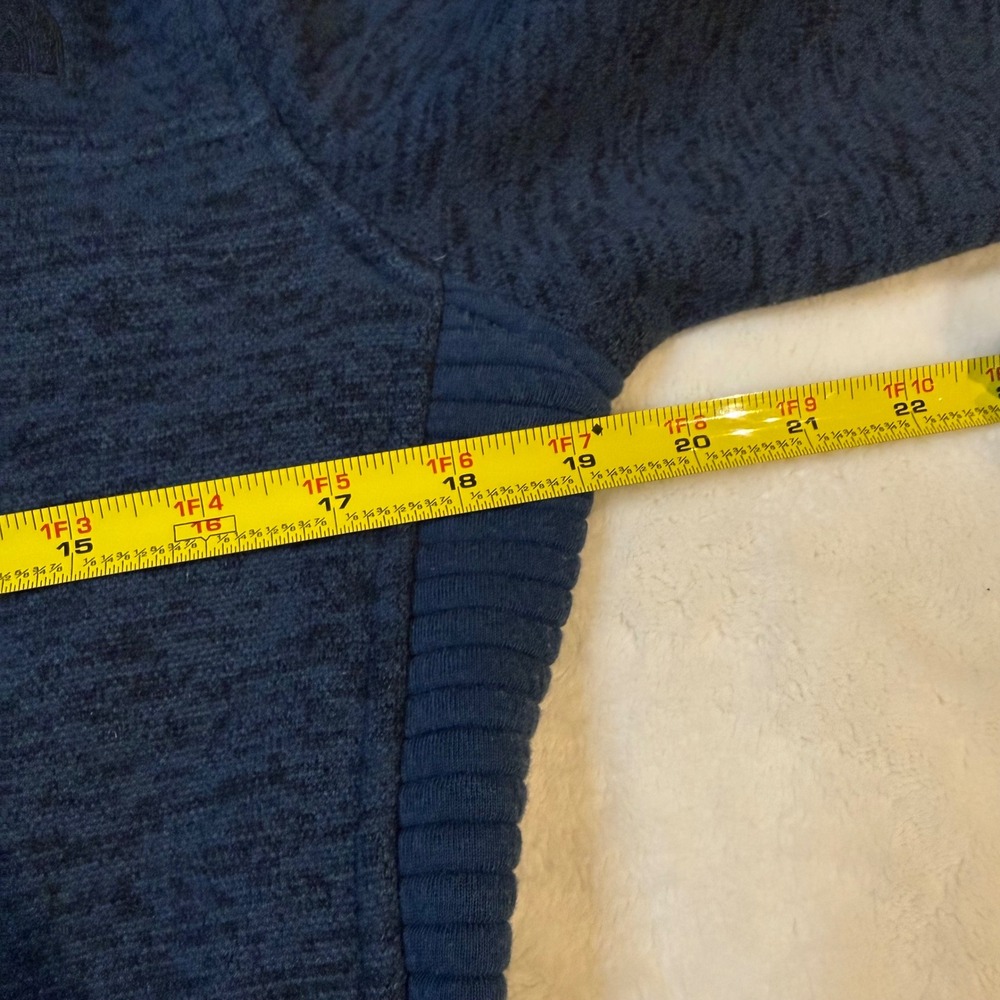 The North Face Women's Blue Heathered Fleece Full Zip Hoodie Jacket Size M - Picture 4 of 9